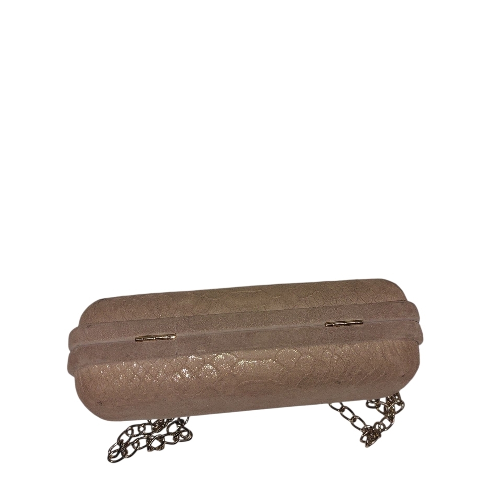 Elaine Turner Tan Clutch with Gold Chain - Picture 4 of 5